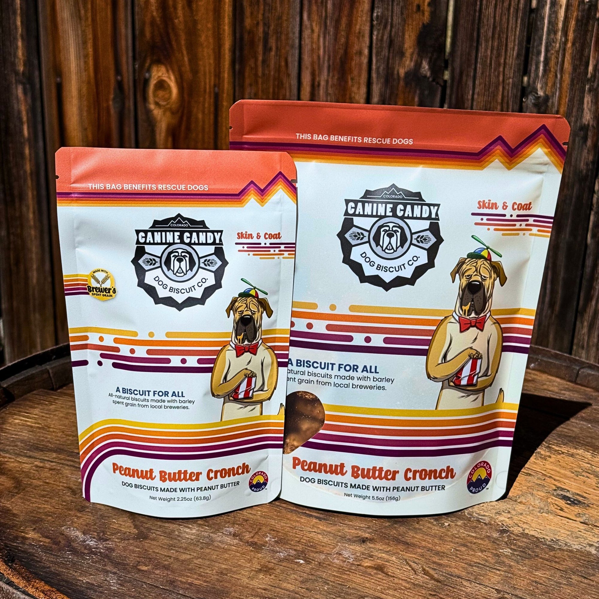 Peanut Butter Cronch: Skin & Coat Support | Barley Spent Grain Biscuits