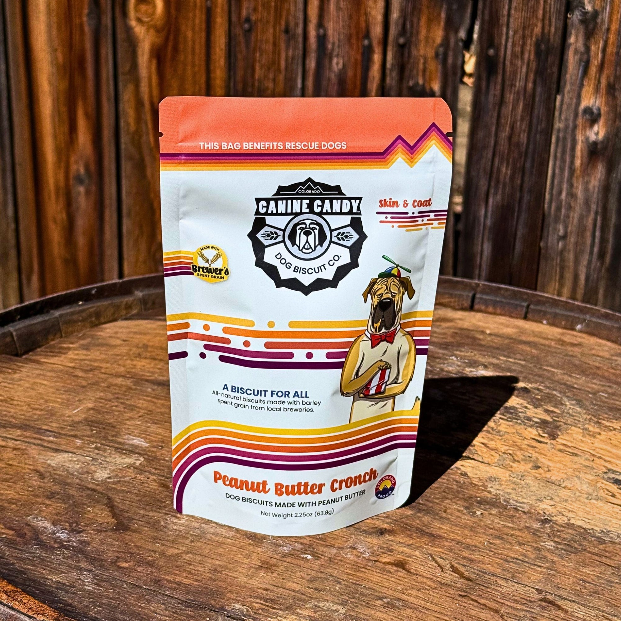 Peanut Butter Cronch: Skin & Coat Support | Barley Spent Grain Biscuits